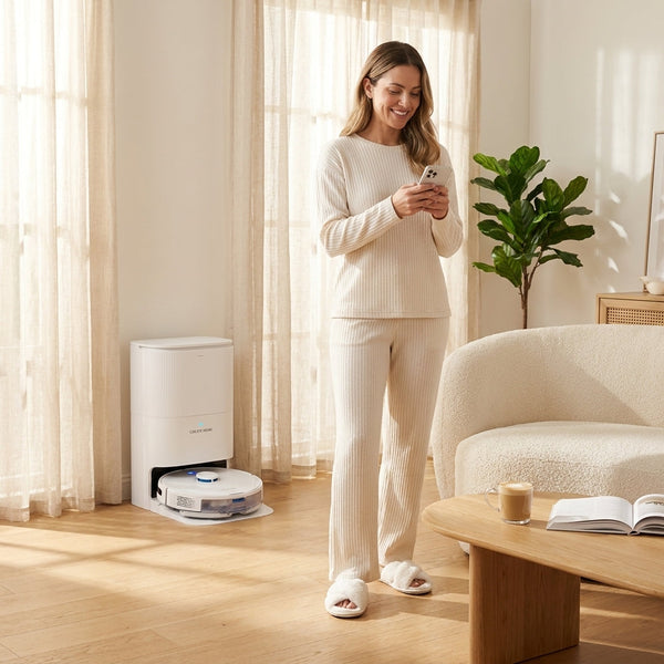 Robot Vacuum Cleaner Engineered for 90-Day Hands-Free Operation, 6000Pa Suction, LiDAR Navigation, Self-Emptying