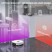 Robot Vacuum and Mop Combo, 6000Pa Robotic Vacuum with Mapping, Self-Emptying Station for 90 Days Hands-Free Cleaning, Lidar Navigation,Wi-Fi/App/Alexa Voice Control, for Carpets&Hard Floors